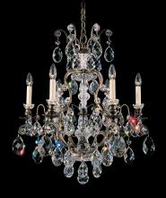 Schonbek 1870 3770-48S - Renaissance 7 Light 120V Chandelier in Antique Silver with Clear Crystals from Swarovski