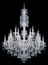 Schonbek 1870 2998-211H - Sterling 20 Light 120V Chandelier in Aurelia with Clear Heritage Handcut Crystal