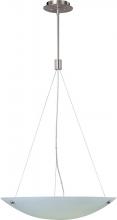 Maxim 53002FTSN - One Light Satin Nickel Frosted Glass Up Pendant