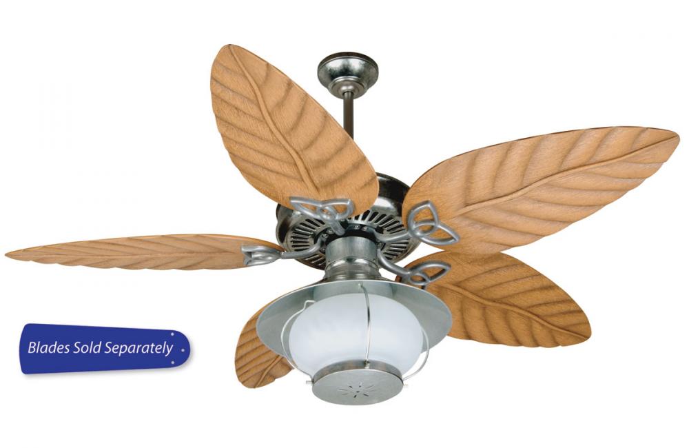 Outdoor Patio Fan in Galvanized (Blades Sold Separately)