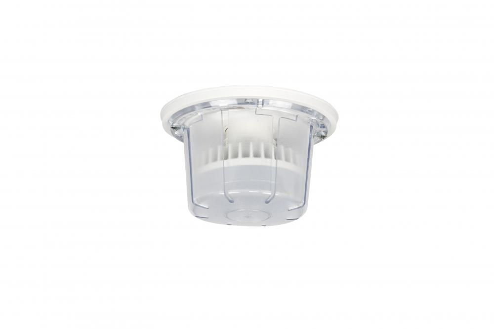 Keyless 1 Light Lamp Socket & Cover w/ 10W LED GU24 Bulb in White