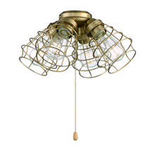 Craftmade LK405101-SB-LED - 4 Light Cage Light Kit in Satin Brass