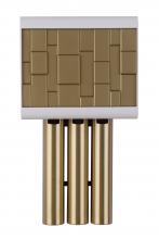 Craftmade CE3-WSB - Westminster 3 Tube Contemporary Chime in White/Satin Brass