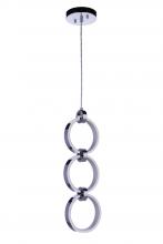 Craftmade 59393-CH-LED - Context 3 Light LED Pendant in Chrome