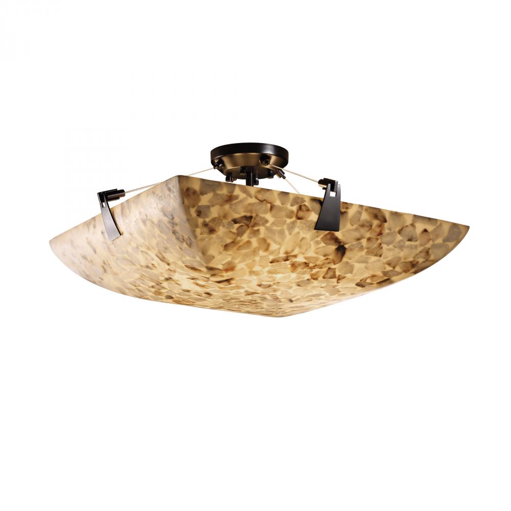 24" LED Semi-Flush Bowl w/ Tapered Clips