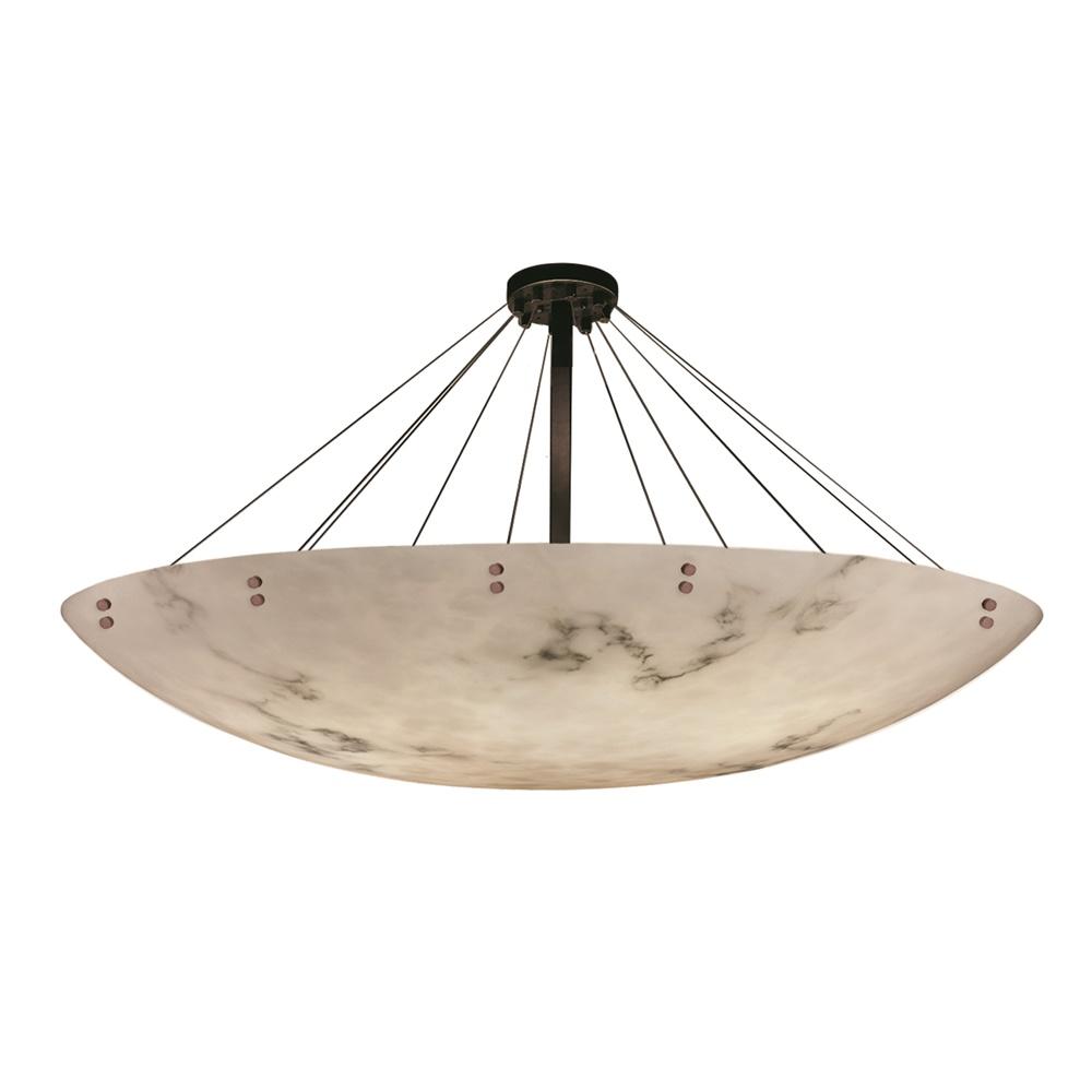 72" LED Semi-Flush Bowl w/ Finials