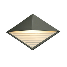 Justice Design Group CER-5600W-PWGN - ADA Diamond Outdoor LED Wall Sconce (Downlight)