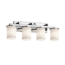 Justice Design Group FSN-8774-10-OPAL-CROM - Dakota 4-Light Straight-Bar Bath Bar