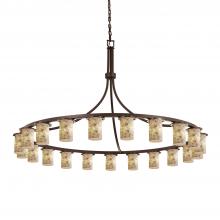 Justice Design Group ALR-8736-10-DBRZ - Dakota Downlight 21-Light 1-Tier Chandelier