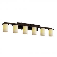 Justice Design Group CNDL-8786-10-CREM-DBRZ - Dakota 6-Light Bath Bar