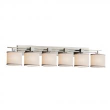 Justice Design Group FAB-8706-30-WHTE-NCKL - Aero 6-Light Bath Bar