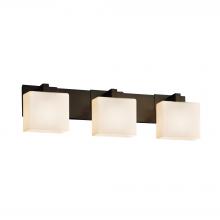 Justice Design Group FSN-8923-55-OPAL-DBRZ - Modular 3-Light Bath Bar