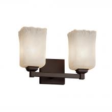 Justice Design Group GLA-8432-26-WHTW-DBRZ - Regency 2-Light Bath Bar