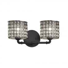 Justice Design Group WGL-8462-30-GRCB-MBLK - Bronx 2-Light Bath Bar