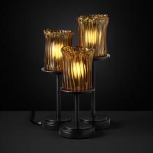Justice Design Group GLA-8797-16-AMBR-MBLK-LED3-2100 - Dakota 3-Light LED Table Lamp
