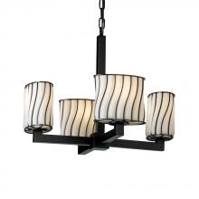 Justice Design Group WGL-8829-10-GRCB-DBRZ - Modular 4-Light Chandelier