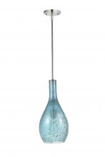 Mariana 130092 - Olivia 1 Light Glass Pendant - Blue Metallic Art Glass