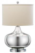 Mariana 140001 - One Light Beige Linen Shade Mercury Glass Table Lamp