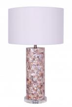 Mariana 970102 - One Light Mother Of Pearl/crystal/ Satin Nickel Table Lamp