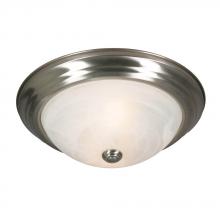 Golden 1260-11 PW - Two Light Pewter Marbled Glass Bowl Flush Mount