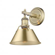 Golden 3306-BA1 AB-BCB - Orwell AB 1 Light Bath Vanity in Aged Brass with Brushed Champagne Bronze shade