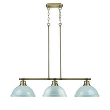 Golden 3602-3LP AB-SF - 3 Light Linear Pendant