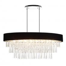 CWI LIGHTING 5523P38C-O (Black) - Franca 8 Light Drum Shade Chandelier With Chrome Finish