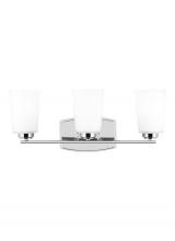 Generation Lighting 4428903-05 - Franport transitional 3-light indoor dimmable bath vanity wall sconce in chrome silver finish with e