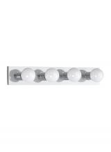 Generation Lighting 4738-05 - Center Stage traditional 4-light indoor dimmable bath vanity wall sconce in chrome silver finish
