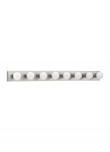 Generation Lighting 4740-98 - Center Stage traditional 8-light indoor dimmable bath vanity wall sconce in brushed stainless silver
