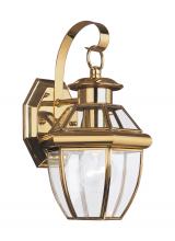 Generation Lighting 8037-02 - Lancaster traditional 1-light outdoor exterior small wall lantern sconce in polished brass gold fini