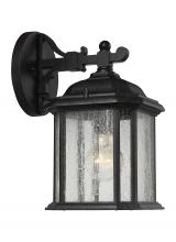 Generation Lighting 84029-746 - Kent traditional 1-light outdoor exterior small wall lantern sconce in oxford bronze finish with cle