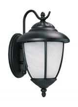 Generation Lighting 84050-185 - Yorktown transitional 1-light outdoor exterior large wall lantern sconce in forged iron finish with