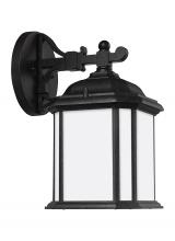 Generation Lighting 84529-746 - Kent traditional 1-light outdoor exterior small wall lantern sconce in oxford bronze finish with sat