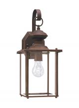 Generation Lighting 8458-71 - Jamestowne transitional 1-light large outdoor exterior wall lantern in antique bronze finish with cl
