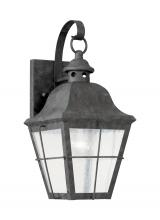 Generation Lighting 8462-46 - Chatham traditional 1-light outdoor exterior wall lantern sconce in oxidized bronze finish with clea