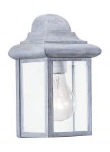 Generation Lighting 8588-155 - Mullberry Hill traditional 1-light outdoor exterior wall lantern sconce in pewter finish with clear