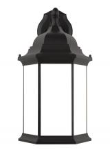 Generation Lighting 8738751-12 - Sevier traditional 1-light outdoor exterior extra large downlight outdoor wall lantern sconce in bla