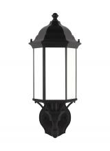 Generation Lighting 8838751-12 - Sevier traditional 1-light outdoor exterior medium uplight outdoor wall lantern sconce in black fini