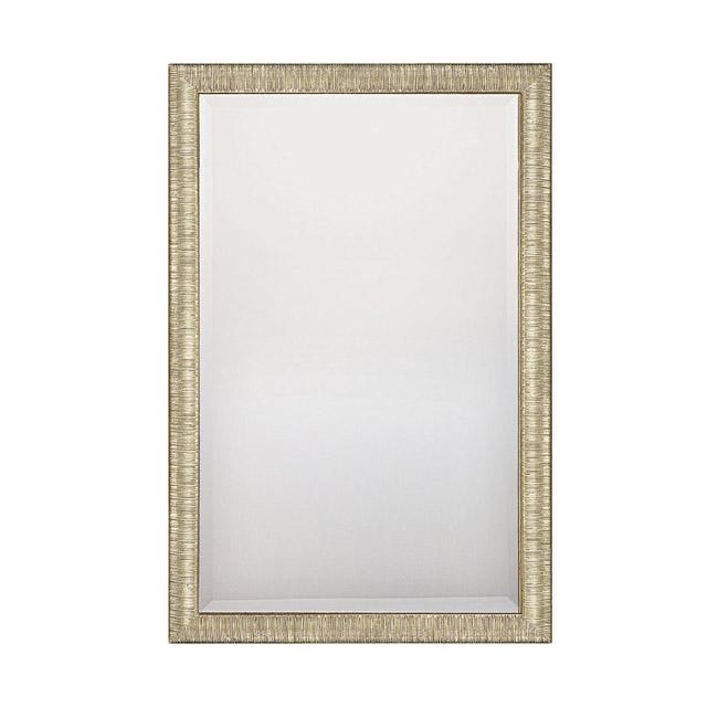 Striated Silver And Gold With Beveled Mirror