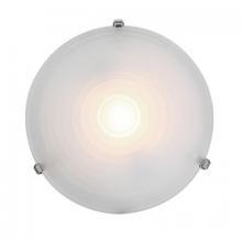 Access 50048-CH/SAF - One Light Chrome Stepped Acid Frosted Glass Bowl Flush Mount