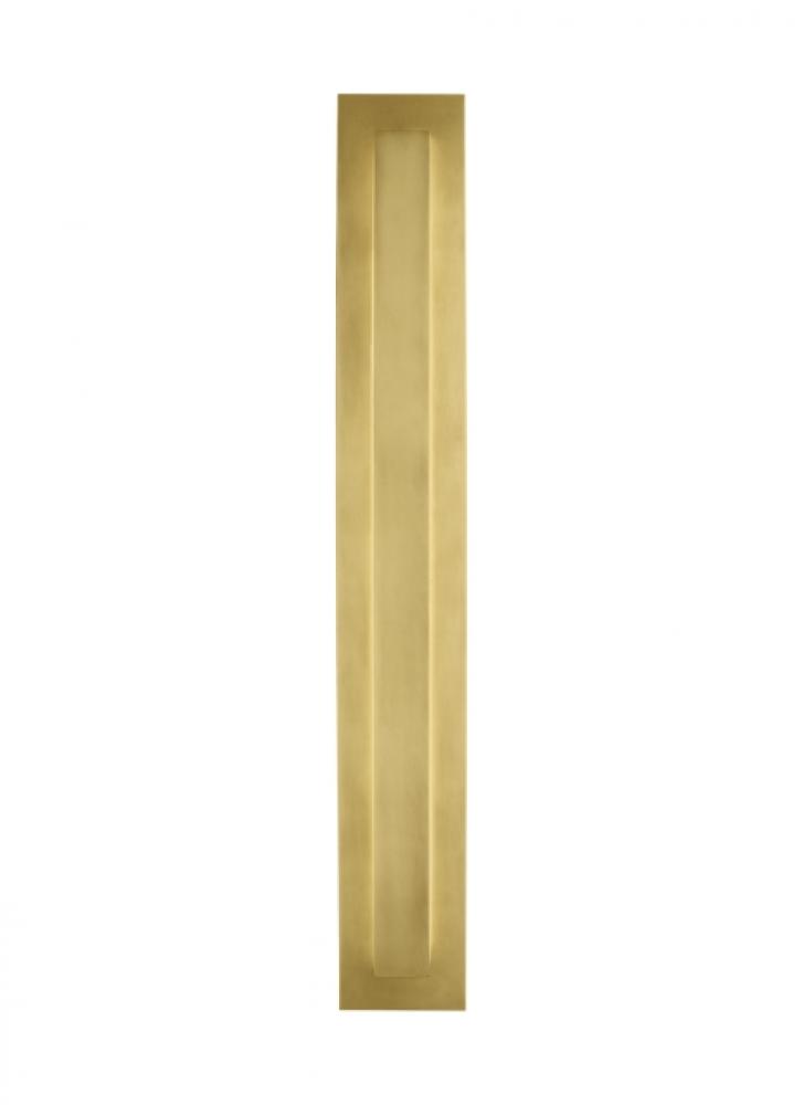 Aspen Contemporary dimmable LED 36 Outdoor Wall Sconce Light outdoor in a Natural Brass/Gold Colored