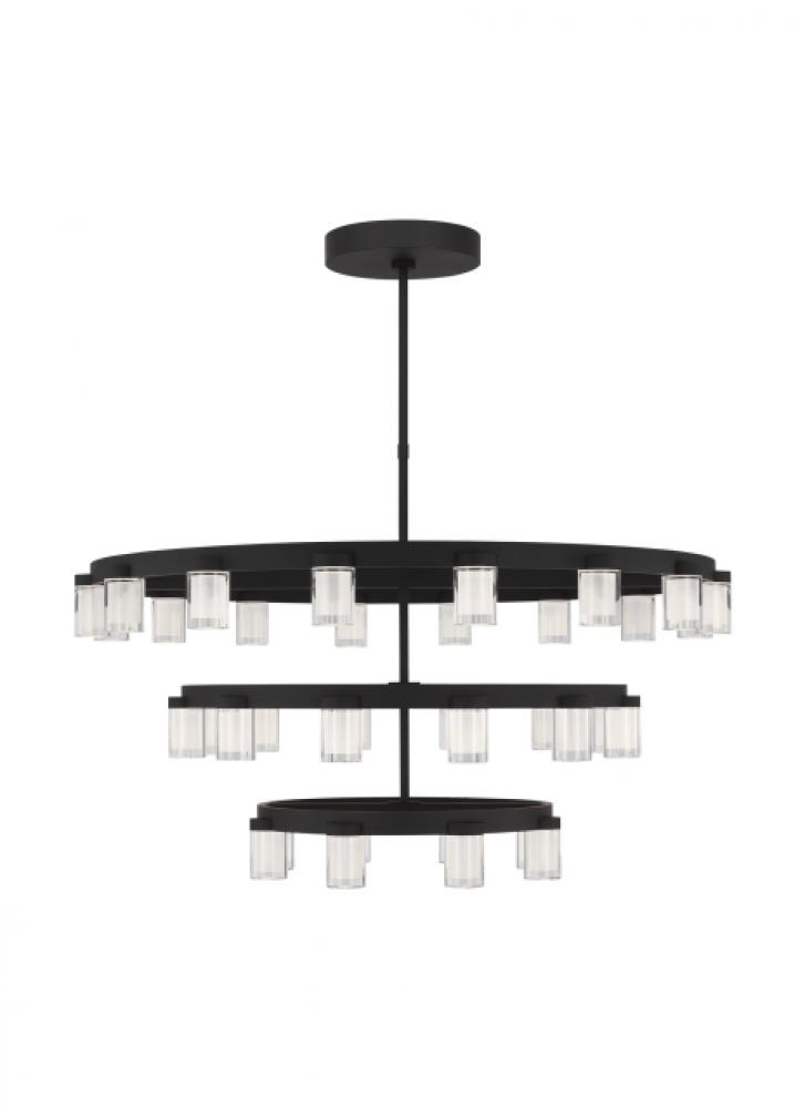 The Esfera Three Tier X-Large 36-Light Damp Rated Integrated Dimmable LED Ceiling Chandelier