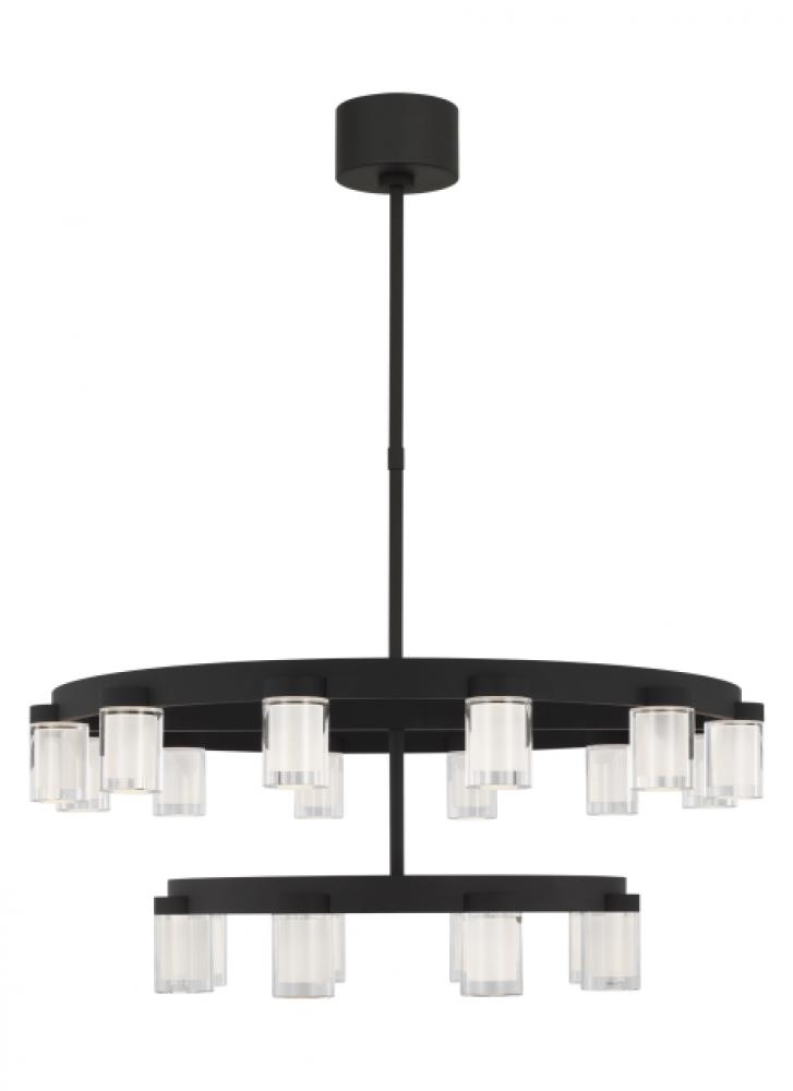 The Esfera Two Tier Medium 20-Light Damp Rated Integrated Dimmable LED Ceiling Chandelier