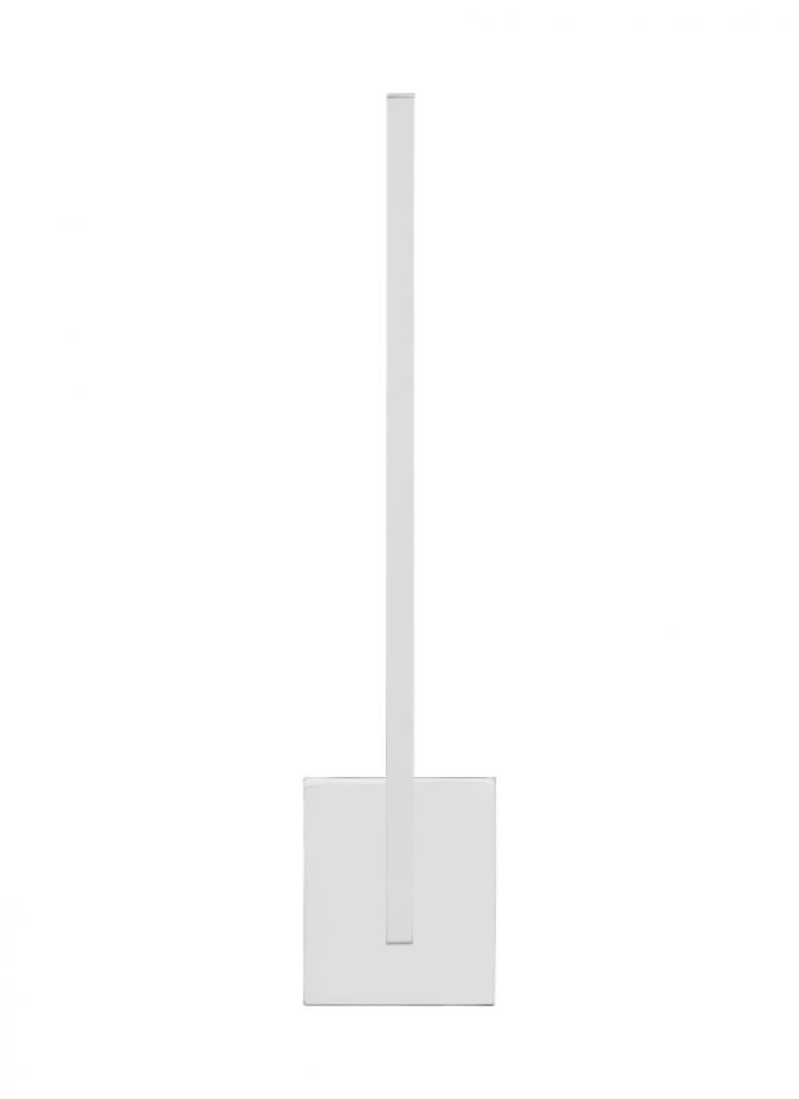 The Klee 20-inch Damp Rated 1-Light Integrated Dimmable LED Wall Sconce in Polished Nickel