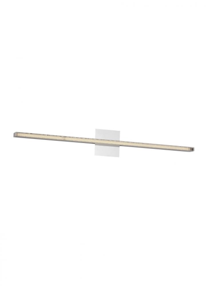 The Serre 36-inch Damp Rated 1-Light Integrated Dimmable LED Bath Vanity in Natural Brass