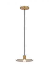 Visual Comfort & Co. Modern Collection 700TRSPEVS1RNB-LED930 - Modern Eaves dimmable LED 1-light Ceiling Pendant in a Natural Brass/Gold Colored finish
