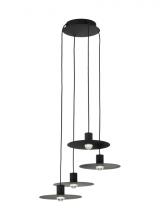 Visual Comfort & Co. Modern Collection 700TRSPEVS4RB-LED930 - Modern Eaves dimmable LED 4-light in a Nightshade Black finish Ceiling Chandelier
