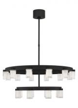 Visual Comfort & Co. Modern Collection KWCH19827B - The Esfera Two Tier Medium 20-Light Damp Rated Integrated Dimmable LED Ceiling Chandelier
