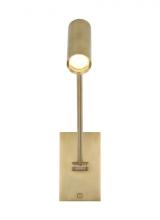 Visual Comfort & Co. Modern Collection SLTS14530NB - The Ponte Small 5-inch Damp Rated 1-Light Integrated Dimmable LED Task Wall Sconce in Natural Brass